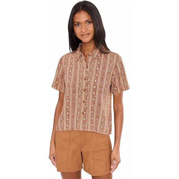 ROYAL ROBBINS Tops - NEW ROYAL ROBBINS camino pucker short sleeve top in topaz botanist print